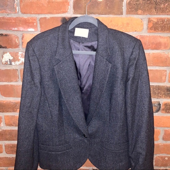 Pendleton Womens Gray Single Button Wool Blazer Size 14 - Picture 6 of 7